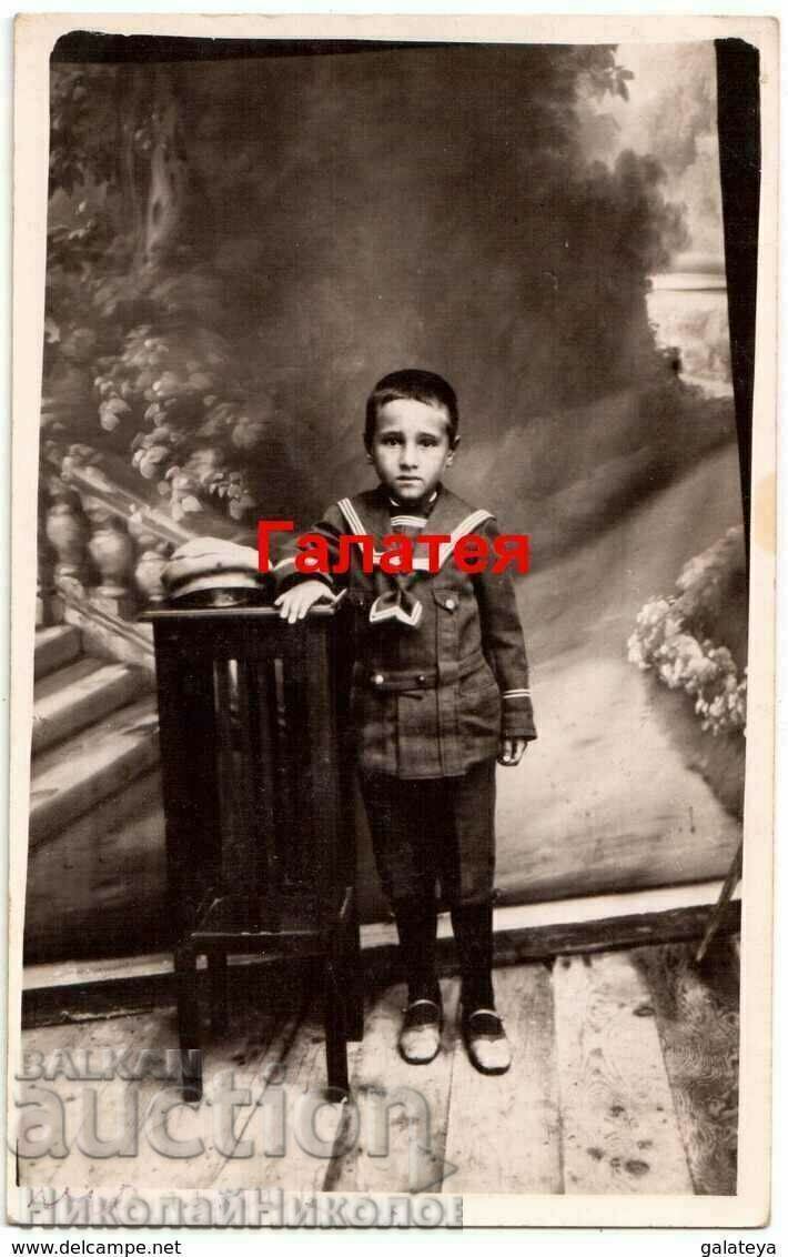 OLD PHOTO TUTRAKAN BULGARIAN BOY B993