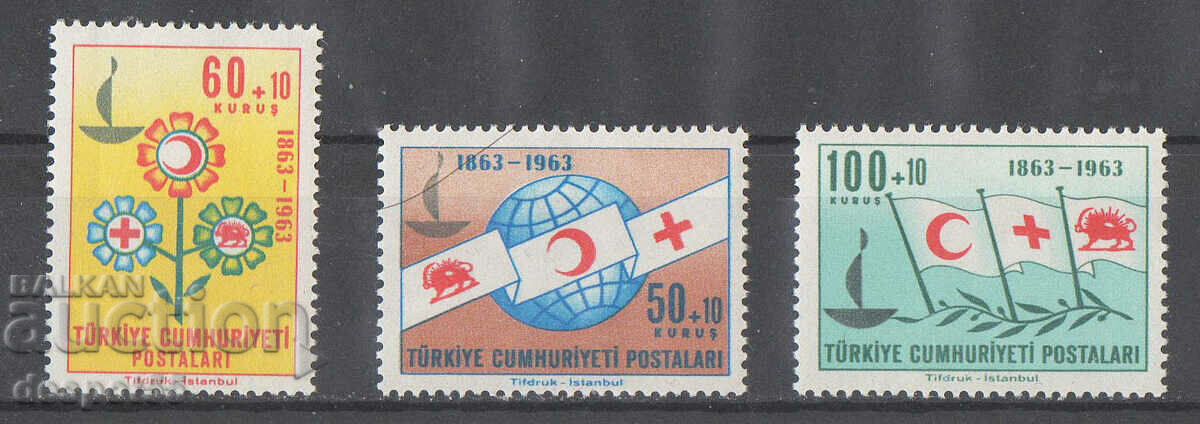 1963. Turkey. 100th anniversary of the Red Cross.