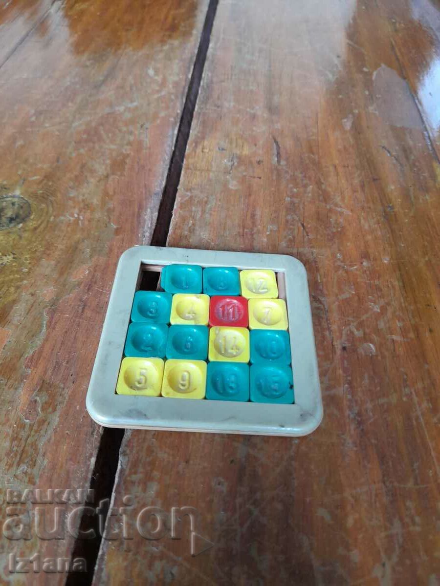 Old children's game, tile for laying, arrangement