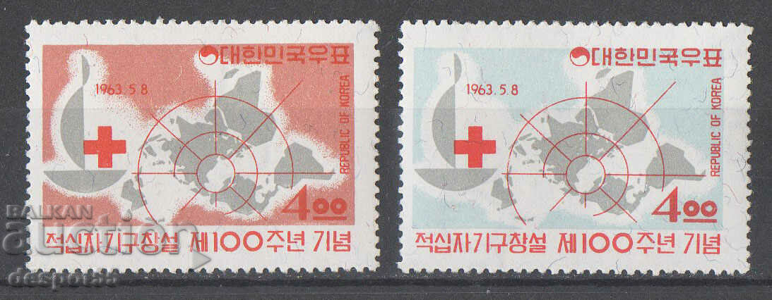 1963. Юж. Корея. 100 год. Червен кръст.