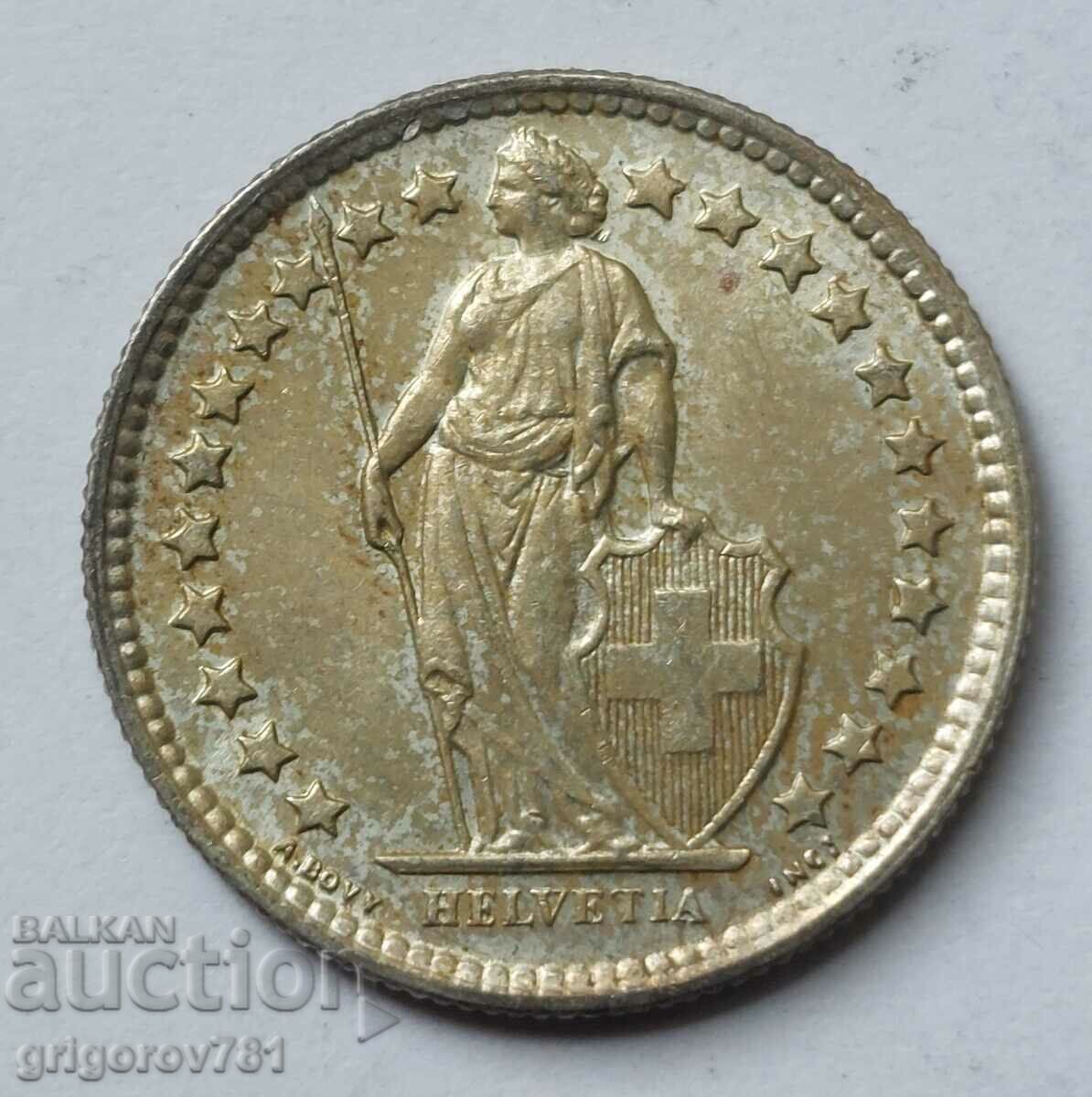 1/2 франк сребро Швейцария 1960 B - сребърна монета #52 с цена 7.50 лв. | € 3.83 1/2 франк сребро Швейцария 1960 B - сребърна монета #52 с цена 7.50 лв. | € 3.83