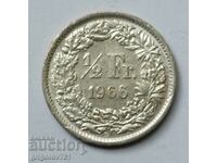 1/2 Franc Silver Switzerland 1966 B - Silver Coin #59