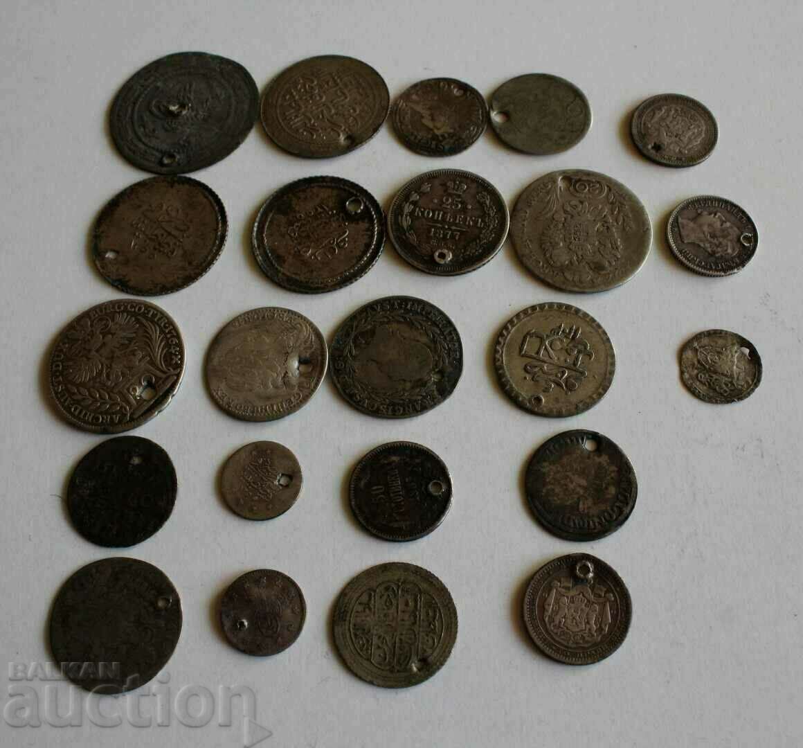 LOT OF SILVER COINS COIN SILVER SILVER HOLE