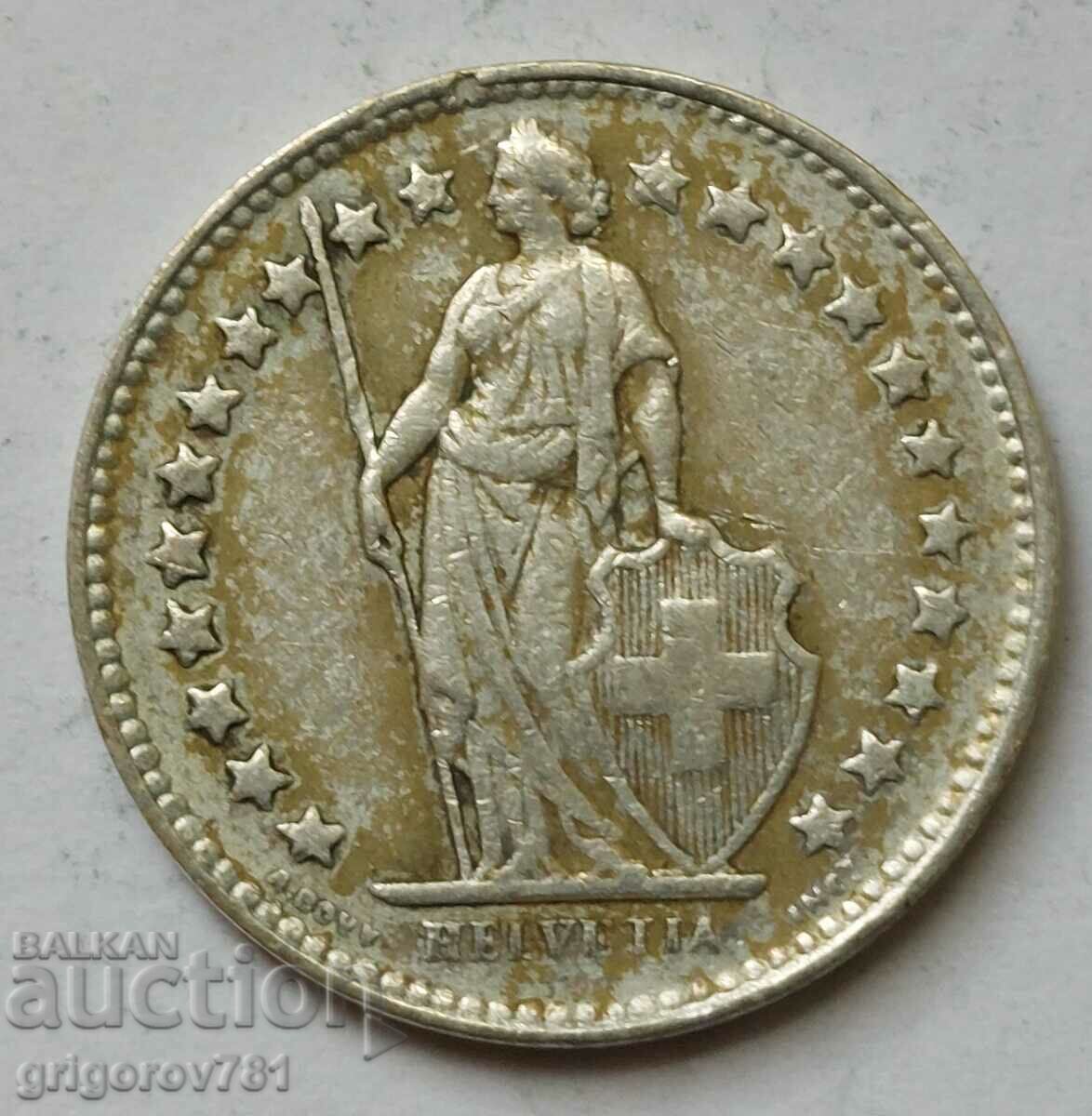 Ασημένιο φράγκο 1/2 Ελβετία 1944 Β - Ασημένιο νόμισμα #71 με τιμή € 3.83 | 7.49 BGN