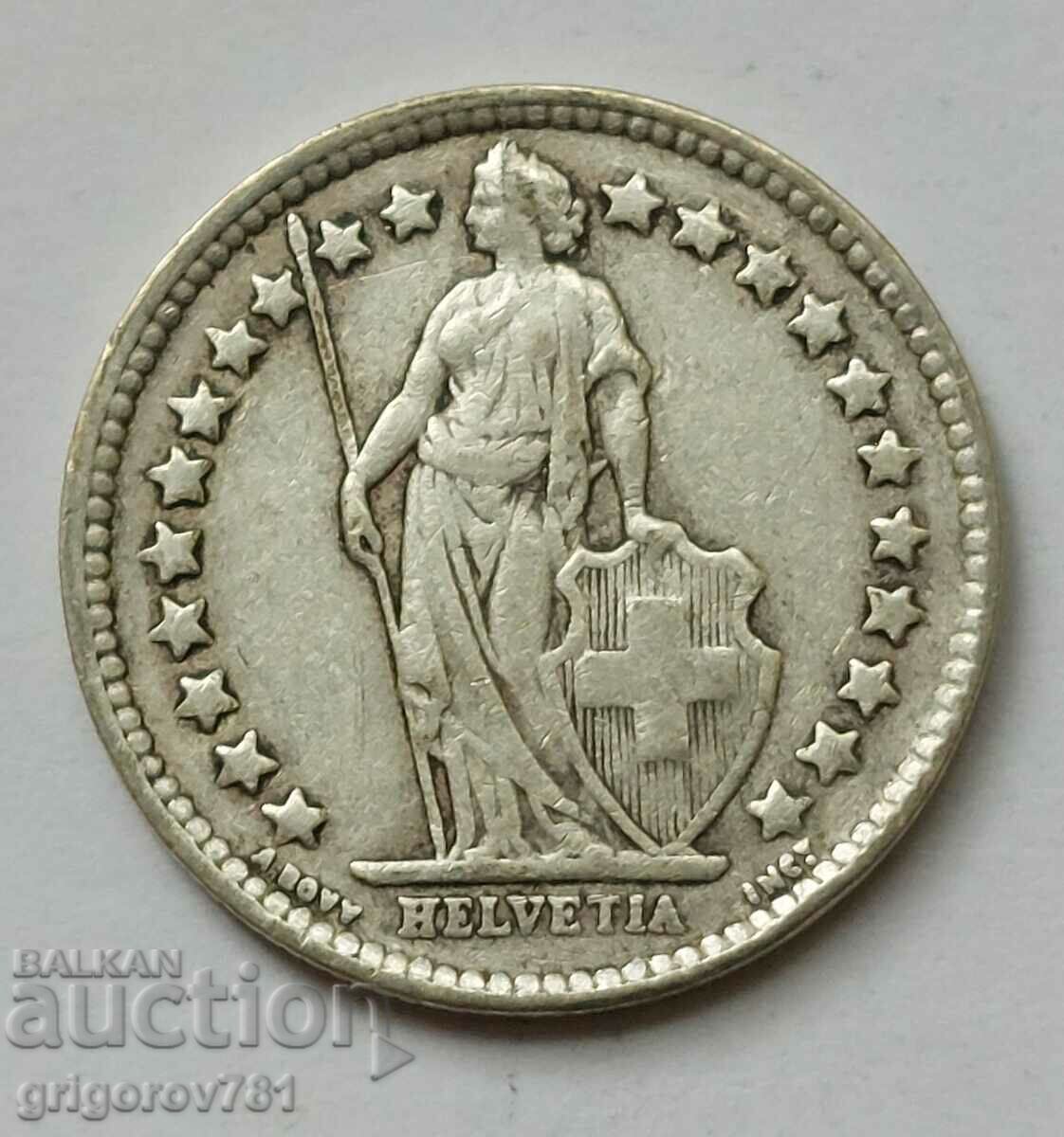 Ασημένιο φράγκο 1/2 Ελβετία 1943 Β - Ασημένιο νόμισμα #73 με τιμή € 3.83 | 7.49 BGN