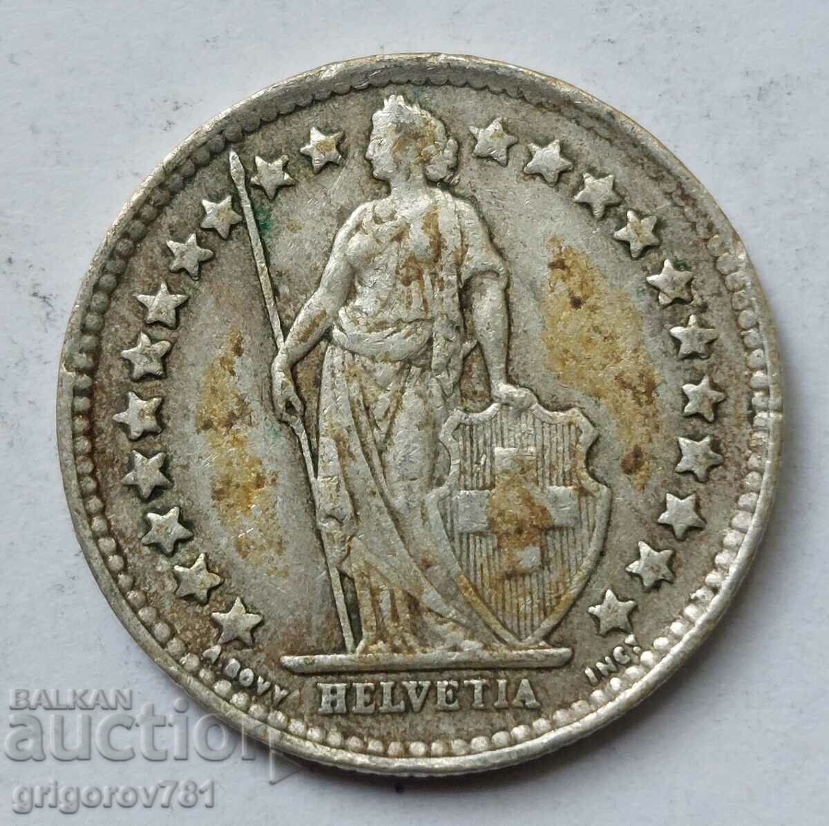 Ασημένιο φράγκο 1/2 Ελβετία 1944 Β - Ασημένιο νόμισμα #74 με τιμή € 3.83 | 7.49 BGN