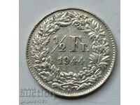 Ασημένιο φράγκο 1/2 Ελβετία 1944 Β - Ασημένιο νόμισμα #75