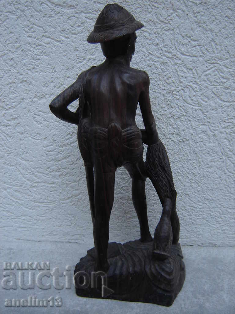 OLD LARGE WOODEN FIGURE / WOODCARVING - 5 OLD LARGE WOODEN FIGURE / WOODCARVING - 5