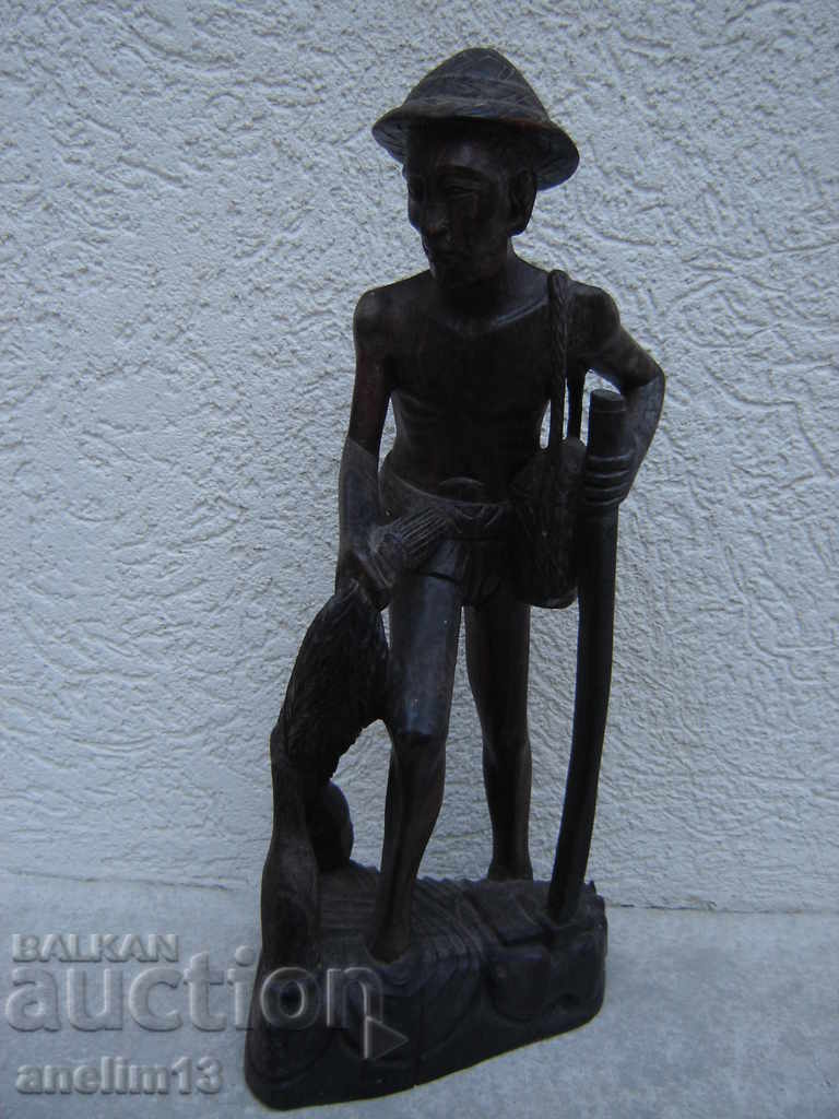 OLD LARGE WOODEN FIGURE / WOODCARVING OLD LARGE WOODEN FIGURE / WOODCARVING