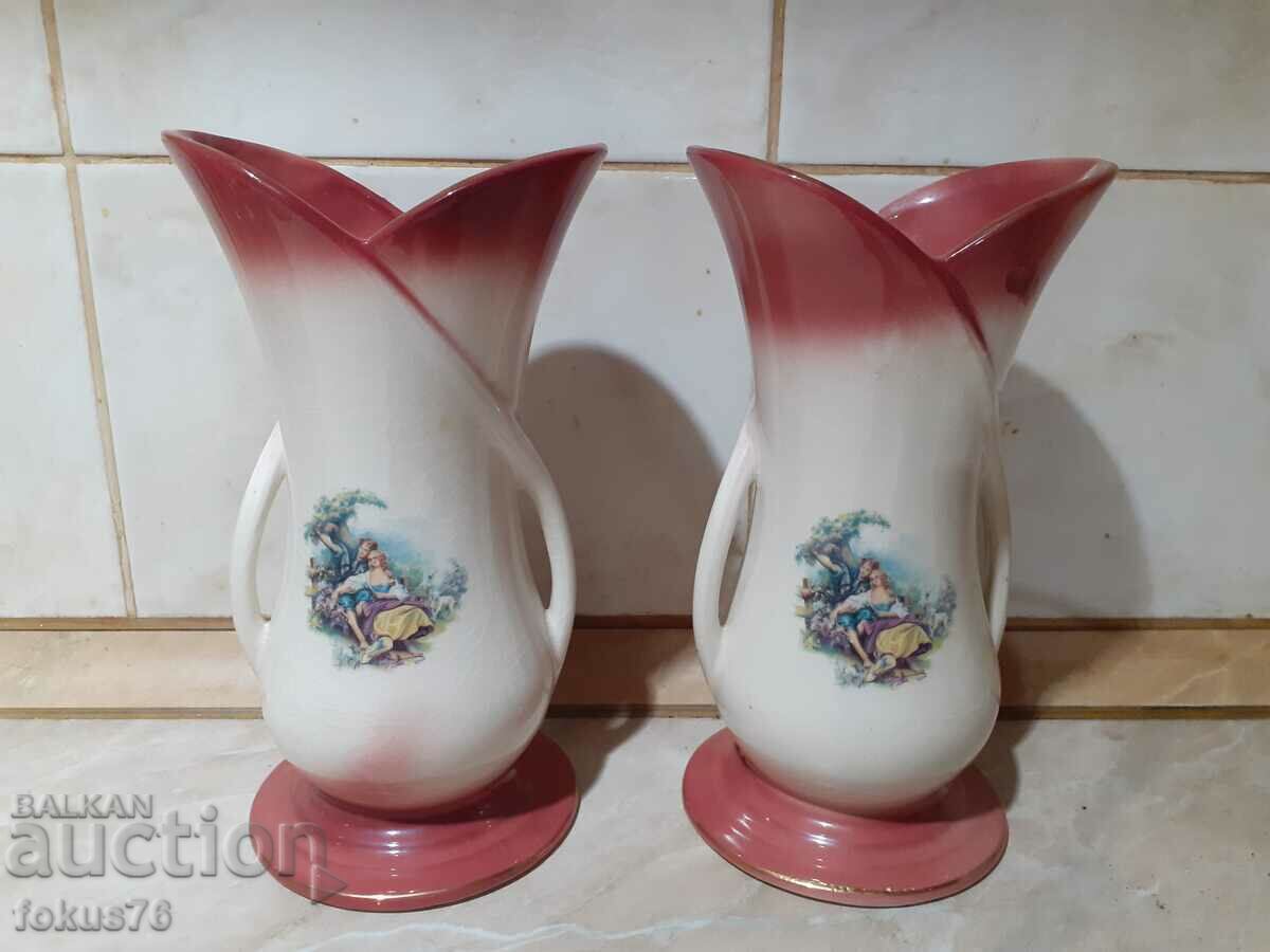 Pair of vases old English porcelain excellent with markings with price 170.00 BGN | € 86.92 Pair of vases old English porcelain excellent with markings with price 170.00 BGN | € 86.92