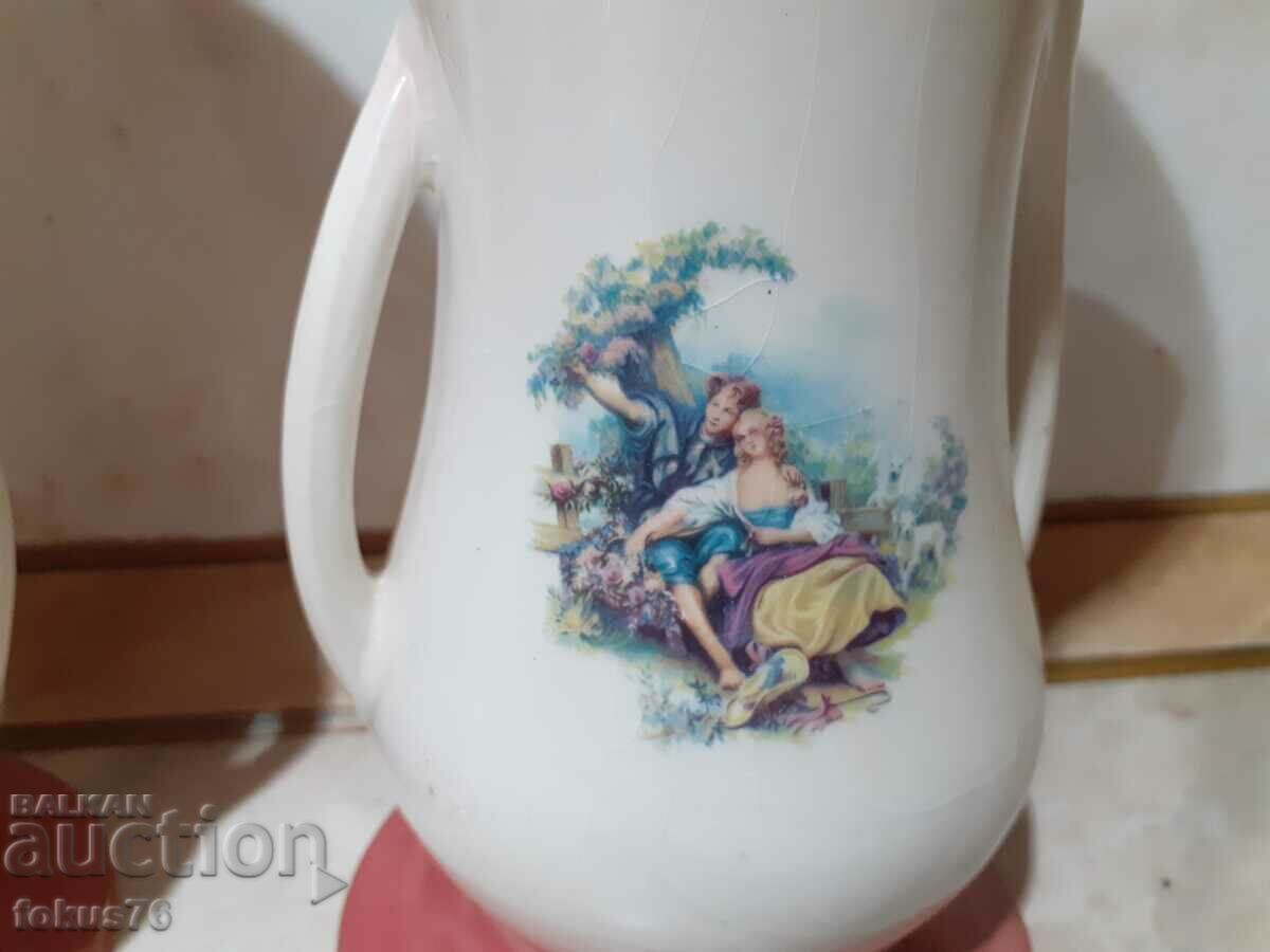 Auction Pair of vases old English porcelain excellent with markings Auction Pair of vases old English porcelain excellent with markings