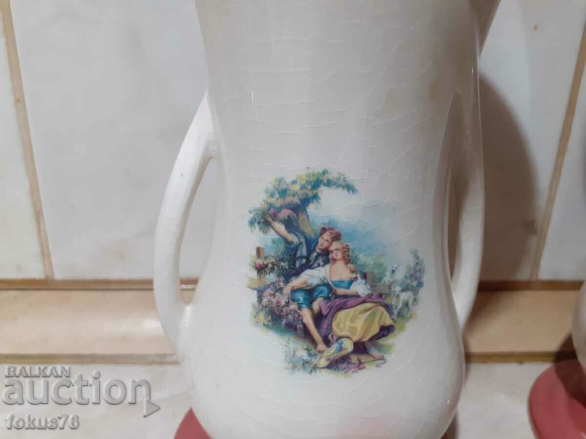 Delivery of Pair of vases old English porcelain excellent with markings Delivery of Pair of vases old English porcelain excellent with markings