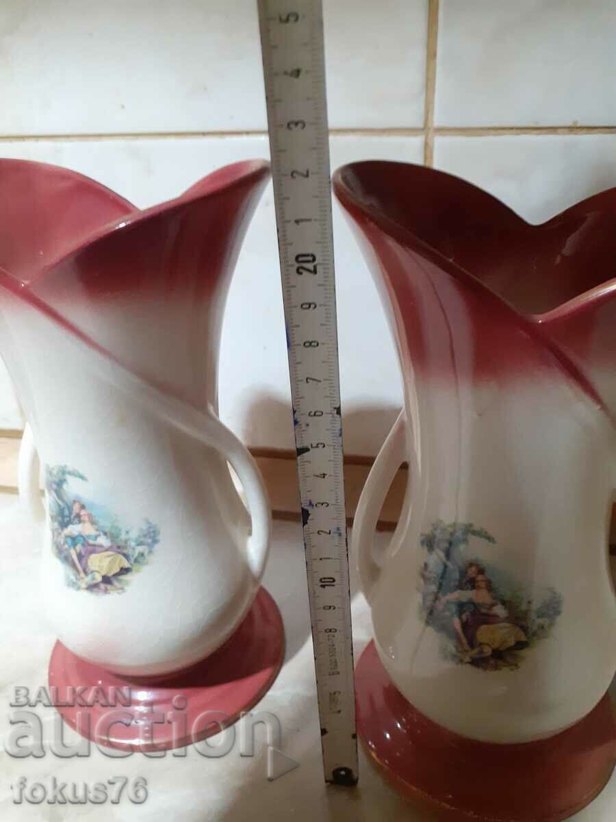 Pair of vases old English porcelain excellent with markings - 7 Pair of vases old English porcelain excellent with markings - 7