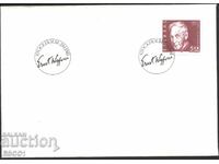 Envelope with stamp and special stamp Ernst Vigfors 1981 from Sweden