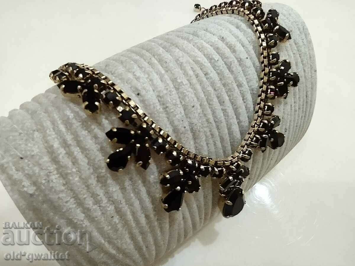 Old elegant necklace with dark red accents and Old elegant necklace with dark red accents and