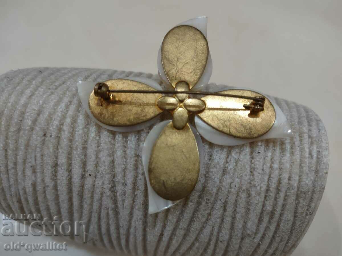 BROOCH large lovely scale with mother of pearl - 5 BROOCH large lovely scale with mother of pearl - 5