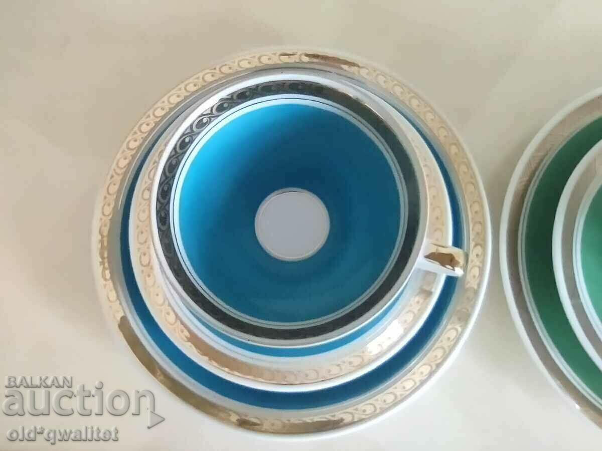 Auction Porcelain cups for tea / coffee, for 2 people, Germany Auction Porcelain cups for tea / coffee, for 2 people, Germany