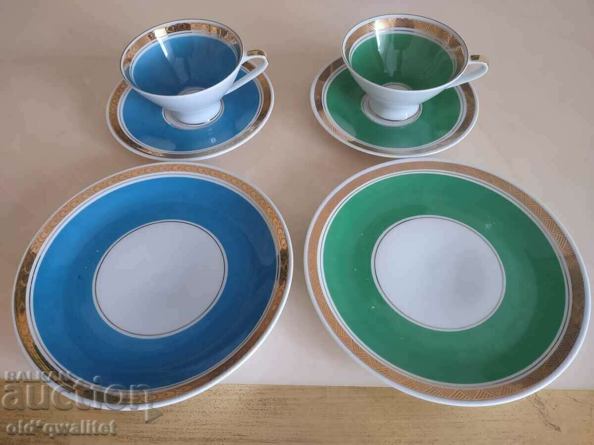Porcelain cups for tea / coffee, for 2 people, Germany - 5 Porcelain cups for tea / coffee, for 2 people, Germany - 5
