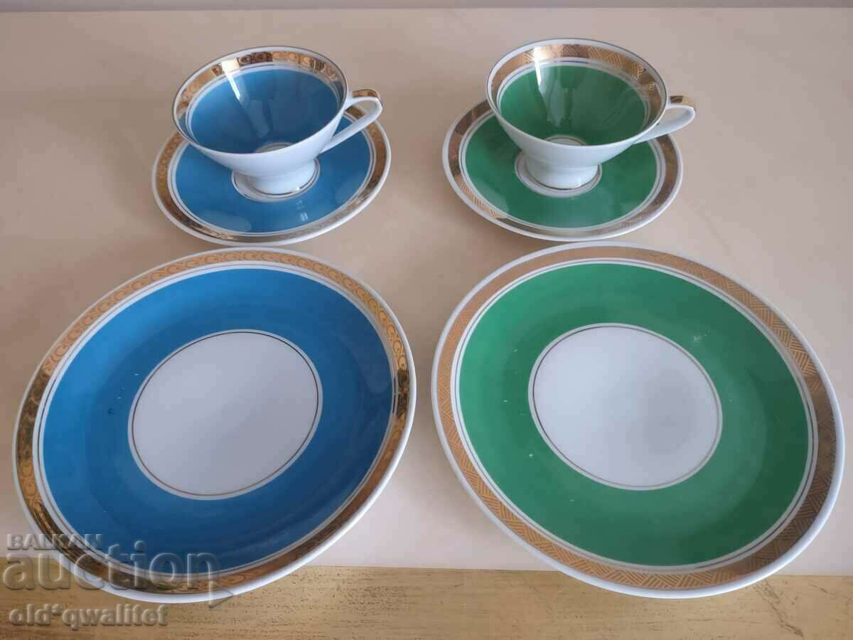 Porcelain cups for tea / coffee, for 2 people, Germany - 6 Porcelain cups for tea / coffee, for 2 people, Germany - 6