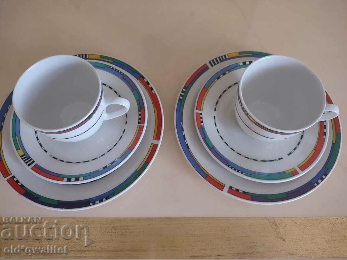 Porcelain cups for tea / coffee, for 2 people, Germany - 6 Porcelain cups for tea / coffee, for 2 people, Germany - 6