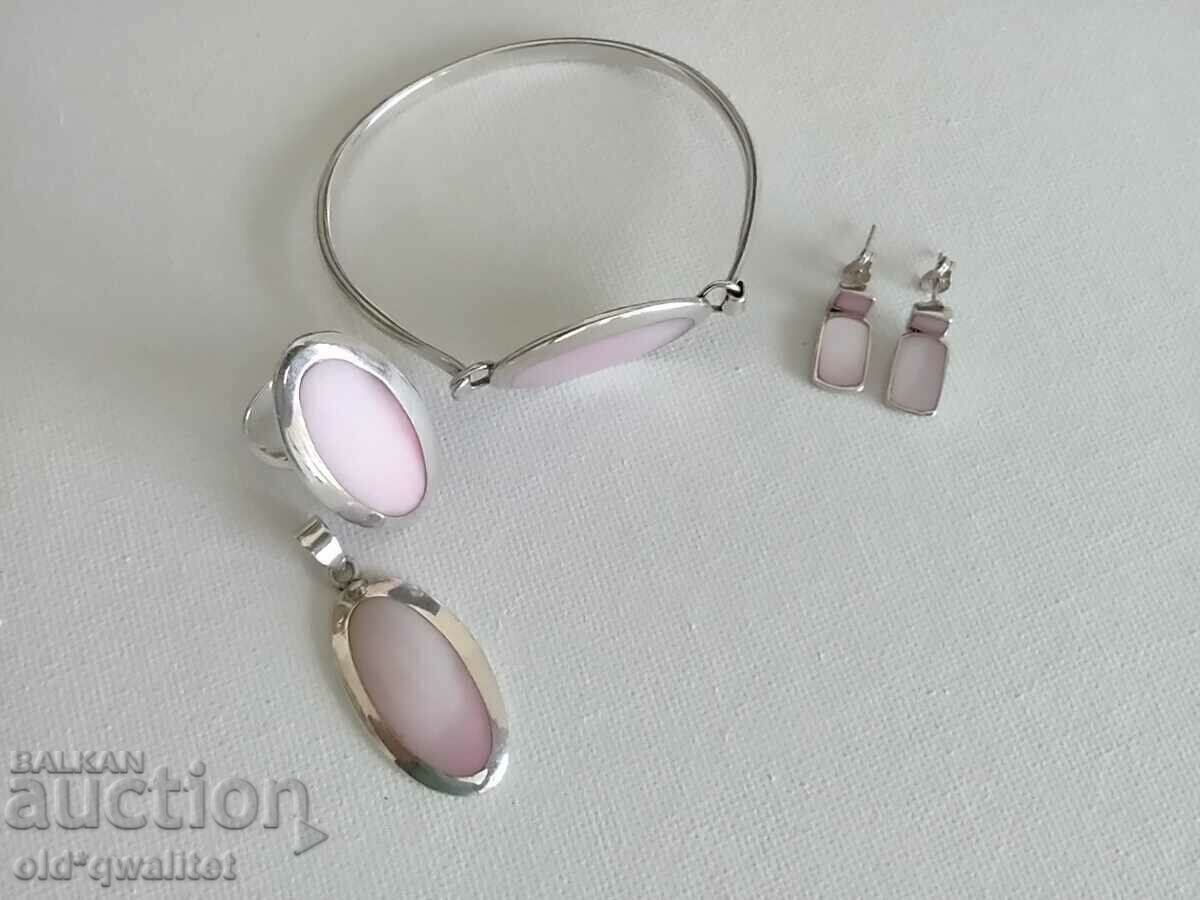 Delivery of Locket, Ring, Bracelet, Silver 925 with mother of pearl Delivery of Locket, Ring, Bracelet, Silver 925 with mother of pearl