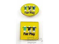 UEFA-UEFA-FAIR PLAY-Official Football Badges-Lot of 2 badges