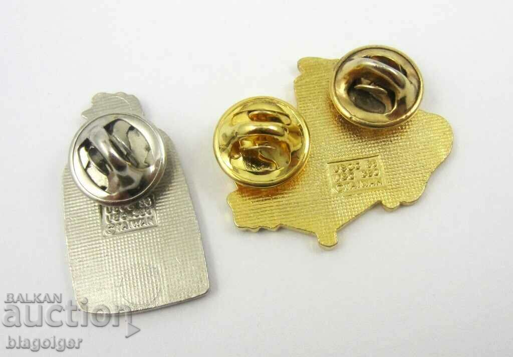 Auction  Olympic Badges-USA-Lot of 2 Badges-Email