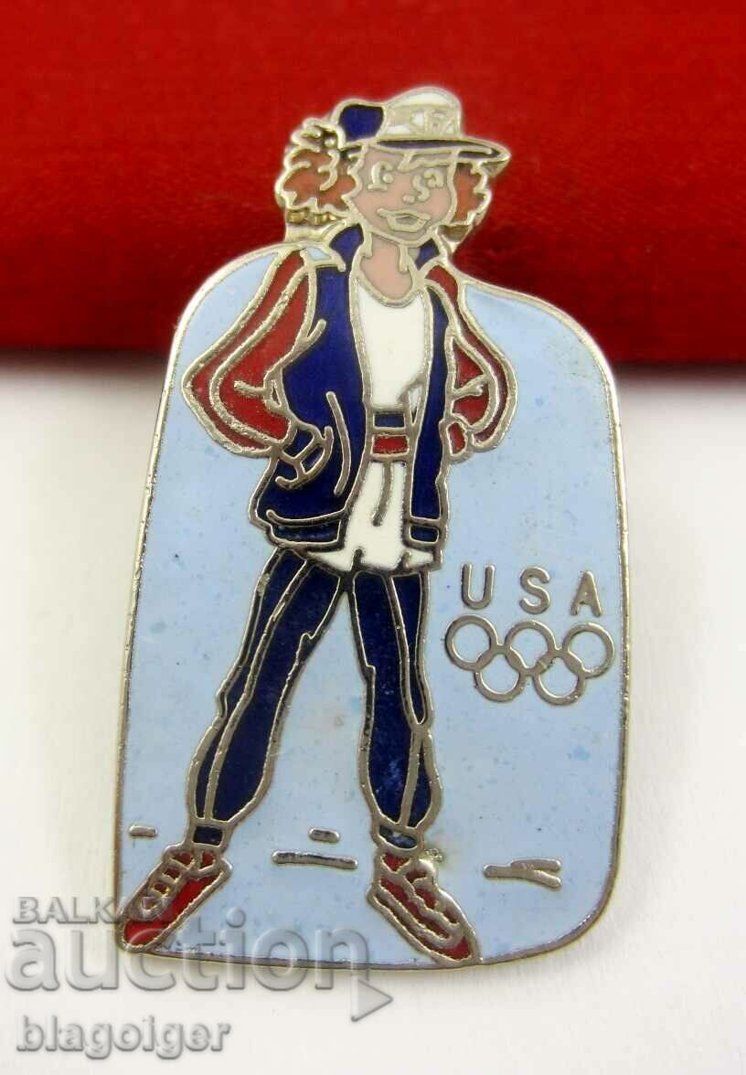 Delivery of Olympic Badges-USA-Lot of 2 Badges-Email