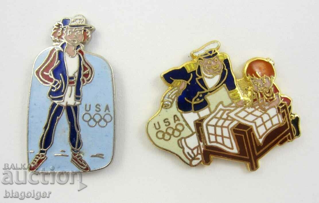 Olympic Badges-USA-Lot of 2 Badges-Email