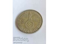 2 марки Германия 1936 г D  сребърна.