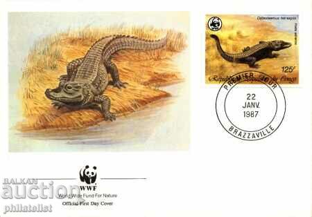 Auction Congo 1987 - 4 pieces FDC Complete series - WWF Auction Congo 1987 - 4 pieces FDC Complete series - WWF