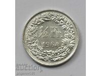 1/2 Franc Silver Switzerland 1964 B - Silver Coin #126