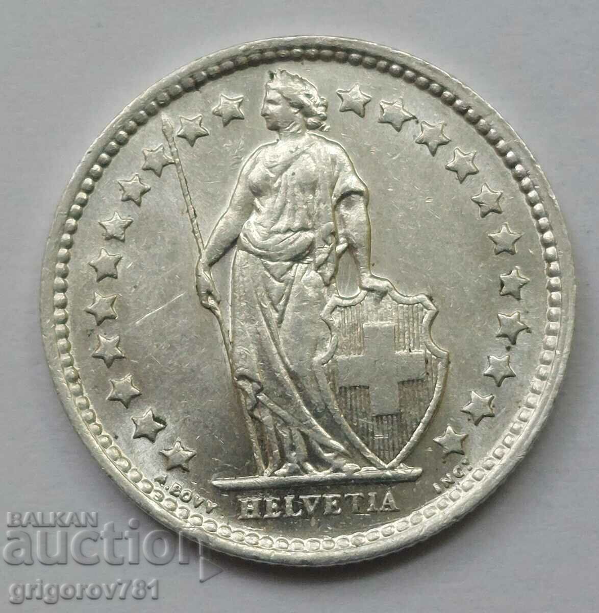 1/2 Franc Argint Elveția 1957 B - Monedă de argint #128 cu preț € 3.83 | 7.49 BGN