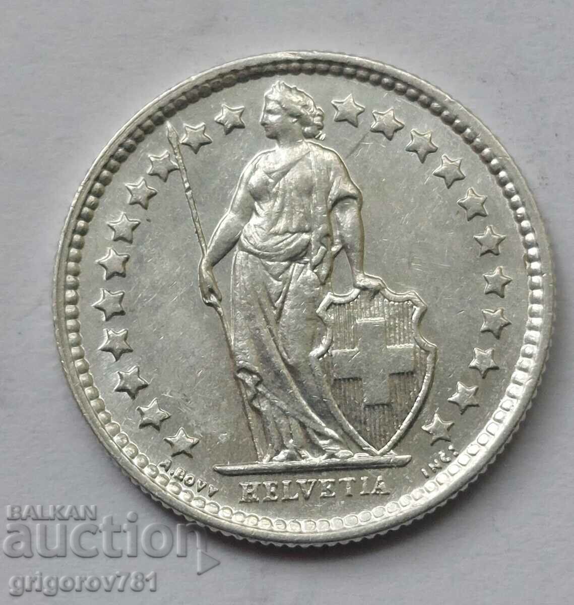 1/2 франк сребро Швейцария 1960 B - сребърна монета #140 с цена 7.50 лв. | € 3.83 1/2 франк сребро Швейцария 1960 B - сребърна монета #140 с цена 7.50 лв. | € 3.83