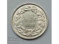 1/2 Franc Silver Switzerland 1959 B - Silver Coin #143