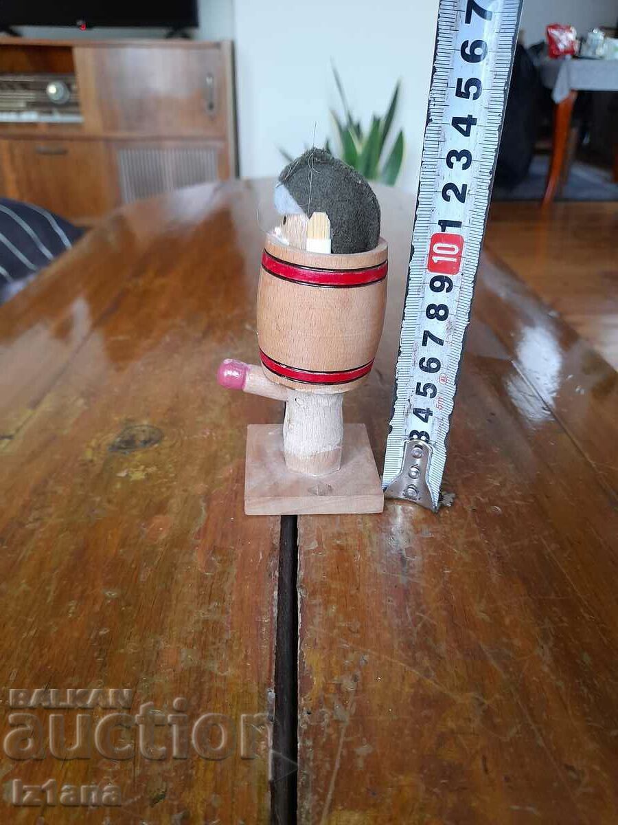 Vechi suvenir cu figurine de joker din lemn - 6