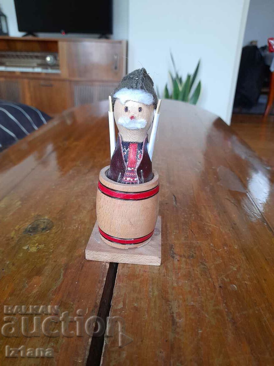 Old wooden joker figurine souvenir