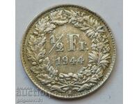 1/2 Franc Silver Switzerland 1944 B - Silver Coin #177