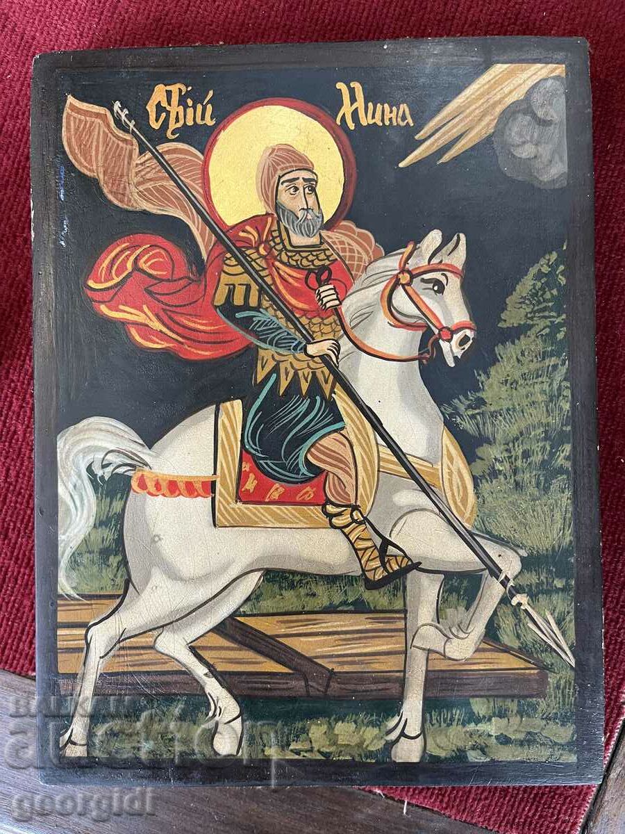 Hand painted icon of St. Min. #3380