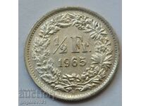 1/2 Franc Argint Elveția 1965 B - Monedă de argint #191
