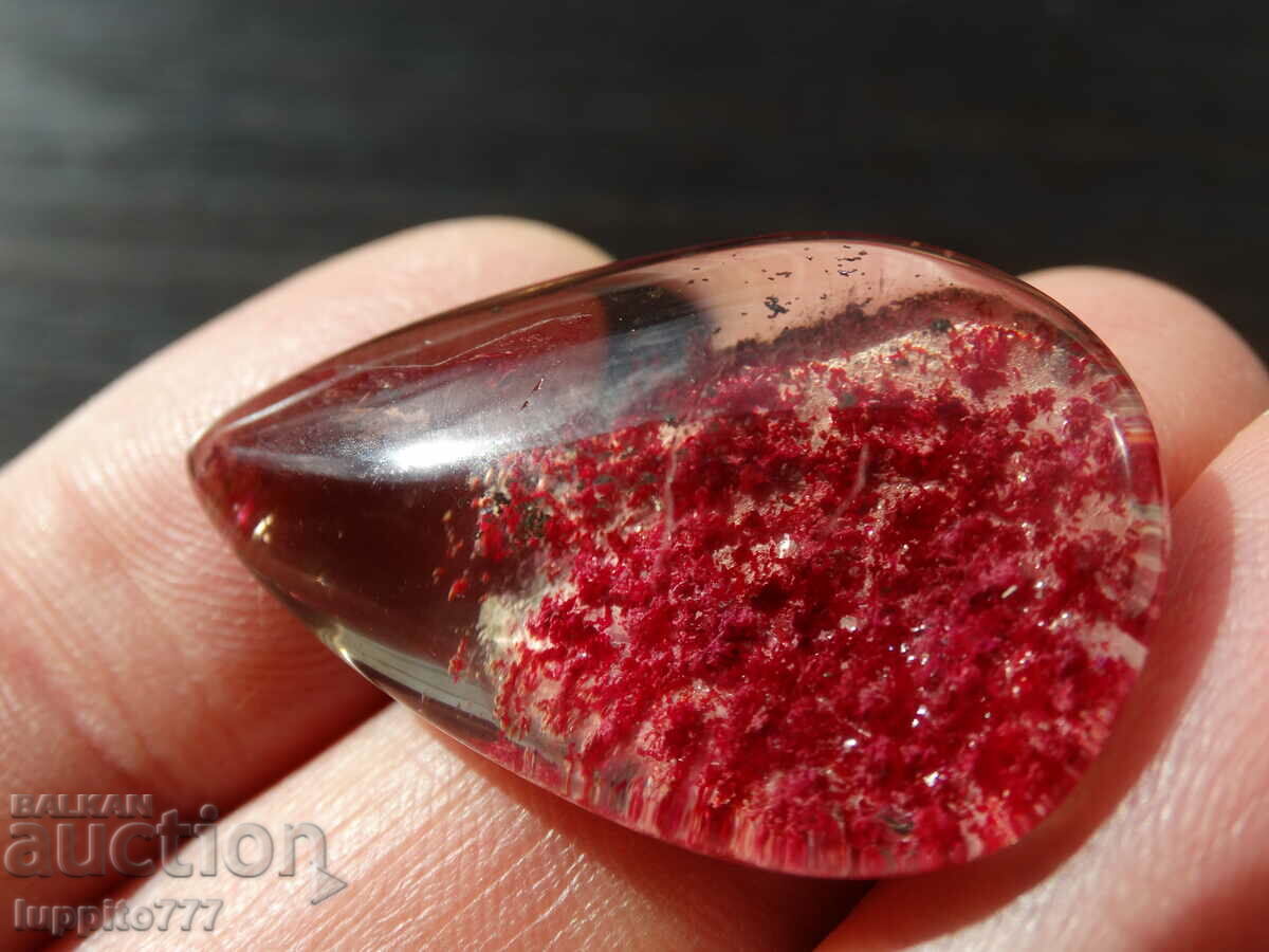 Delivery of 74 carat rutile phantom quartz