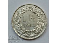 Ασημένιο 1 Φράγκο Ελβετία 1964 Β - Ασημένιο νόμισμα #4