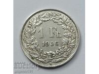 Ασημένιο 1 φράγκο Ελβετία 1956 B - Ασημένιο νόμισμα #21