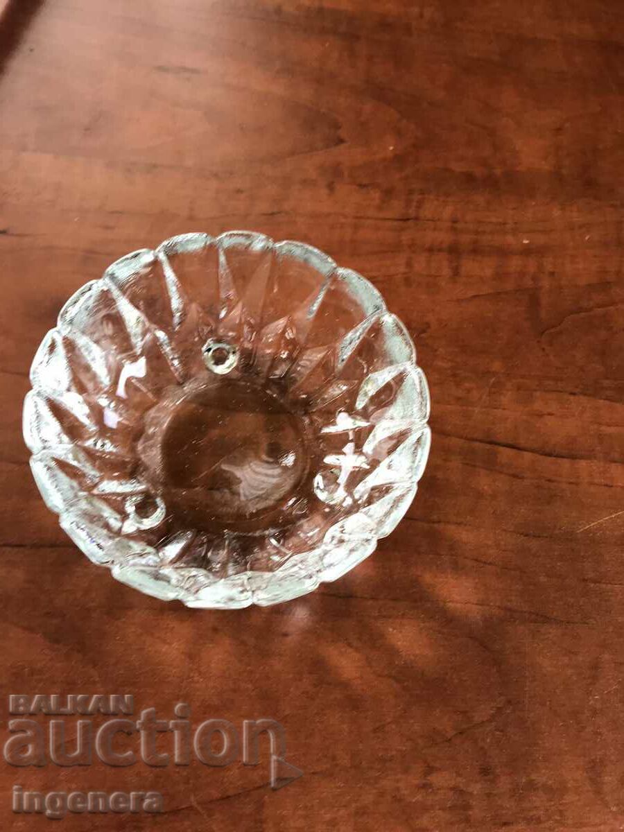 GLASS RELIEF THICK-WALLED BOWL
