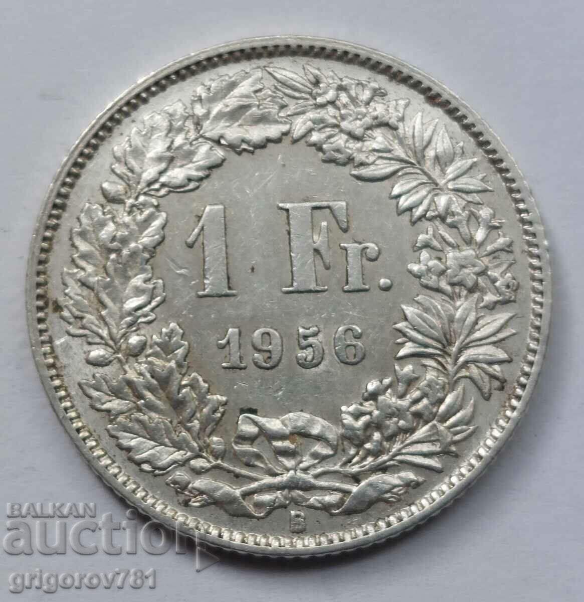 1 Franc Argint Elveția 1956 B - Monedă de argint #22