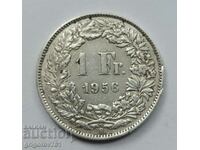 1 франк сребро Швейцария 1956 B - сребърна монета #23