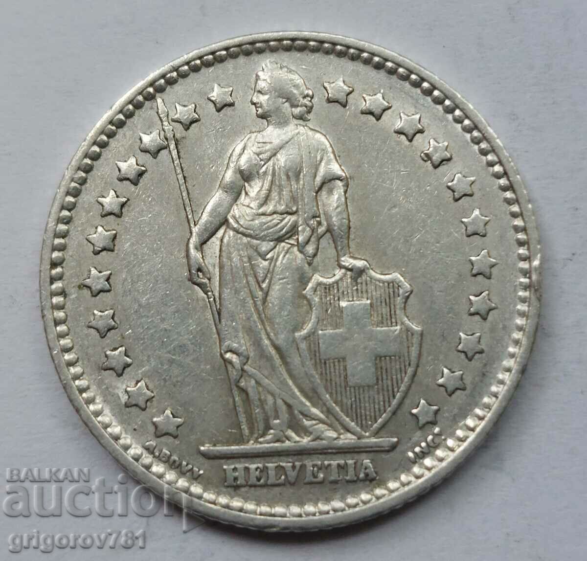 Ασημένιο 1 Φράγκο Ελβετία 1957 B - Ασημένιο νόμισμα #27 με τιμή € 7.16 | 14.00 BGN