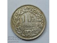 1 франк сребро Швейцария 1958 B - сребърна монета #29