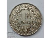 1 Φράγκο Ασημένιο Ελβετία 1944 Β - Ασημένιο νόμισμα #32