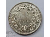 1 Franc Silver Switzerland 1965 B - Silver Coin #33